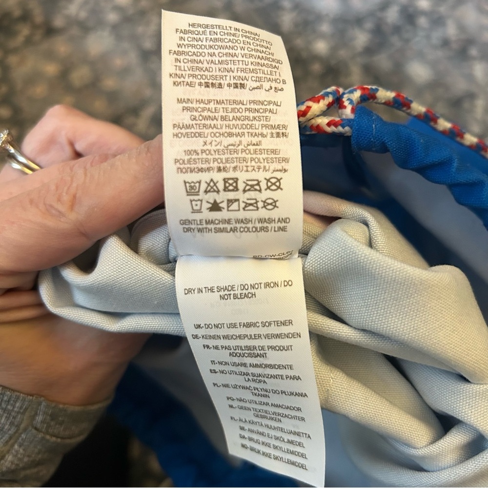 Mini Boden Shark Drawstring Backpack - Picture 4 of 4